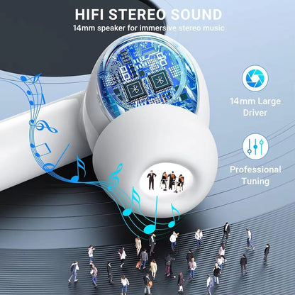 Nouveaux écouteurs sans fil Bluetooth à réduction de bruit Haut-Parleurs Pro Audio 2025 pour iPhone Android