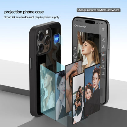Écran d'affichage de 3,7 pouces E-lnk NFC pour étui de téléphone à projection d'écran sans fil pour iPhone 13 14 15 16