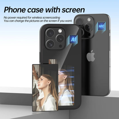 Écran d'affichage de 3,7 pouces E-lnk NFC pour étui de téléphone à projection d'écran sans fil pour iPhone 13 14 15 16